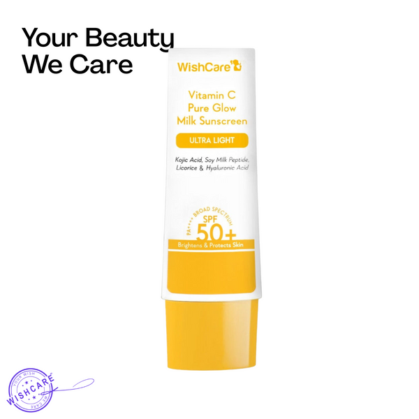 WishCare Vitamin C Pure Glow Milk Sunscreen | SPF 50 PA++++