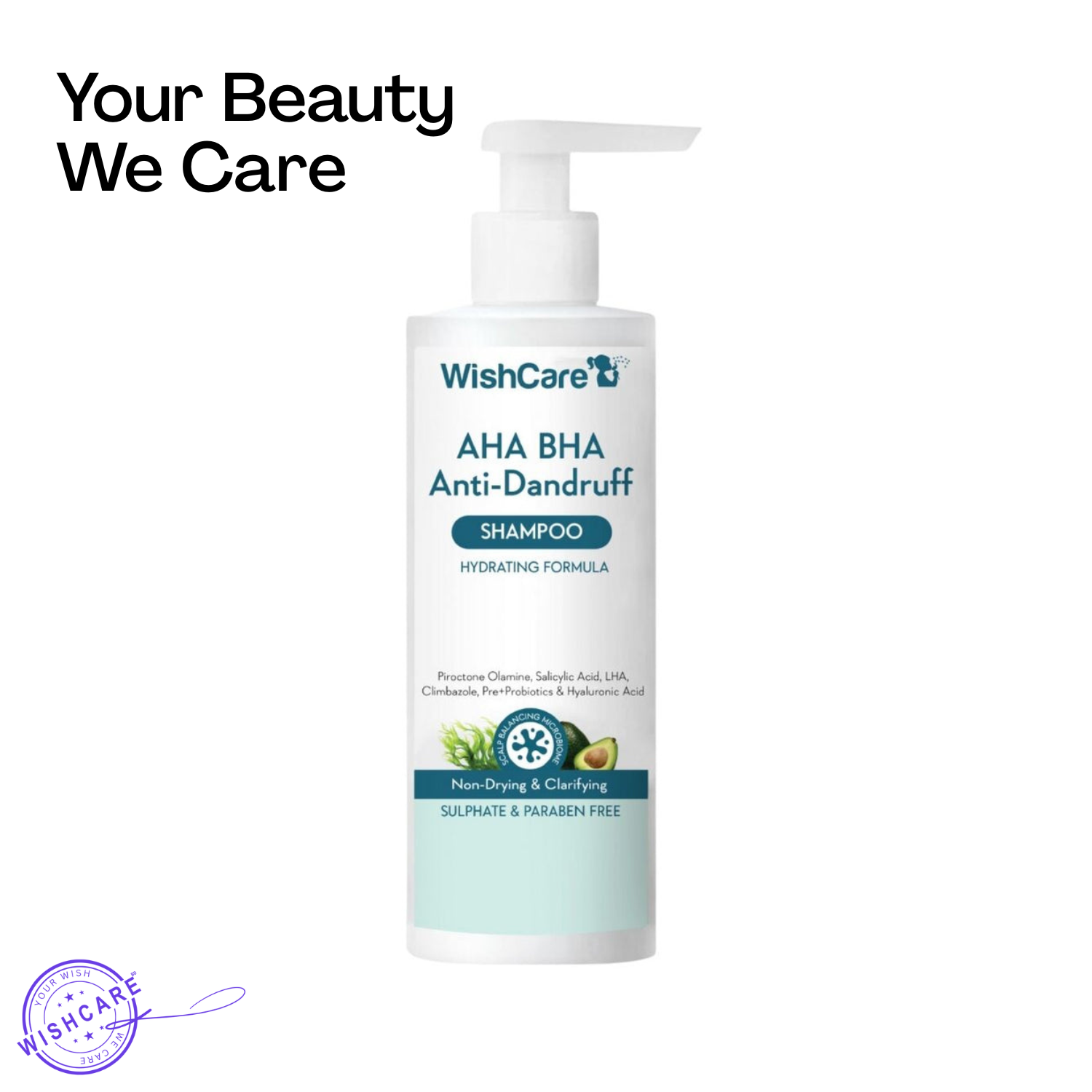 WishCare AHA BHA Anti-Dandruff Shampoo