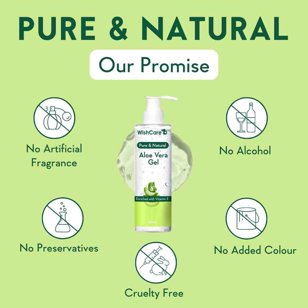 WishCare Pure Aloe Vera Gel with Vitamin E- 200gms