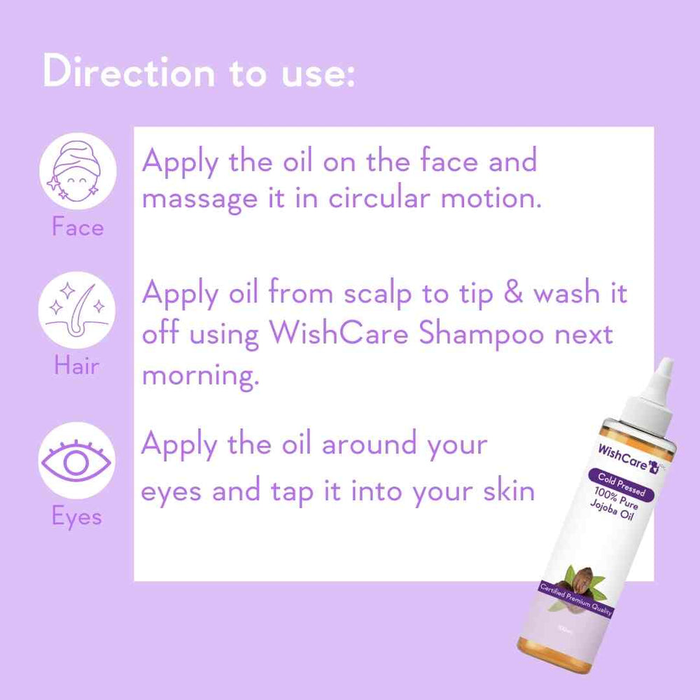 WishCare Cold Pressed Jojoba Oil - 100ml