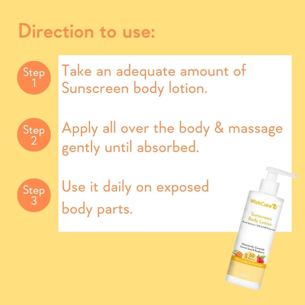 WishCare SPF 50 Sunscreen Body Lotion PA+++ | 200ml
