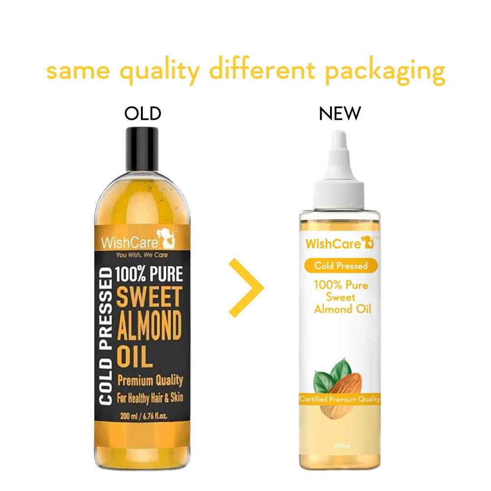 WishCare Cold Pressed Sweet Almond Oil - 200ml