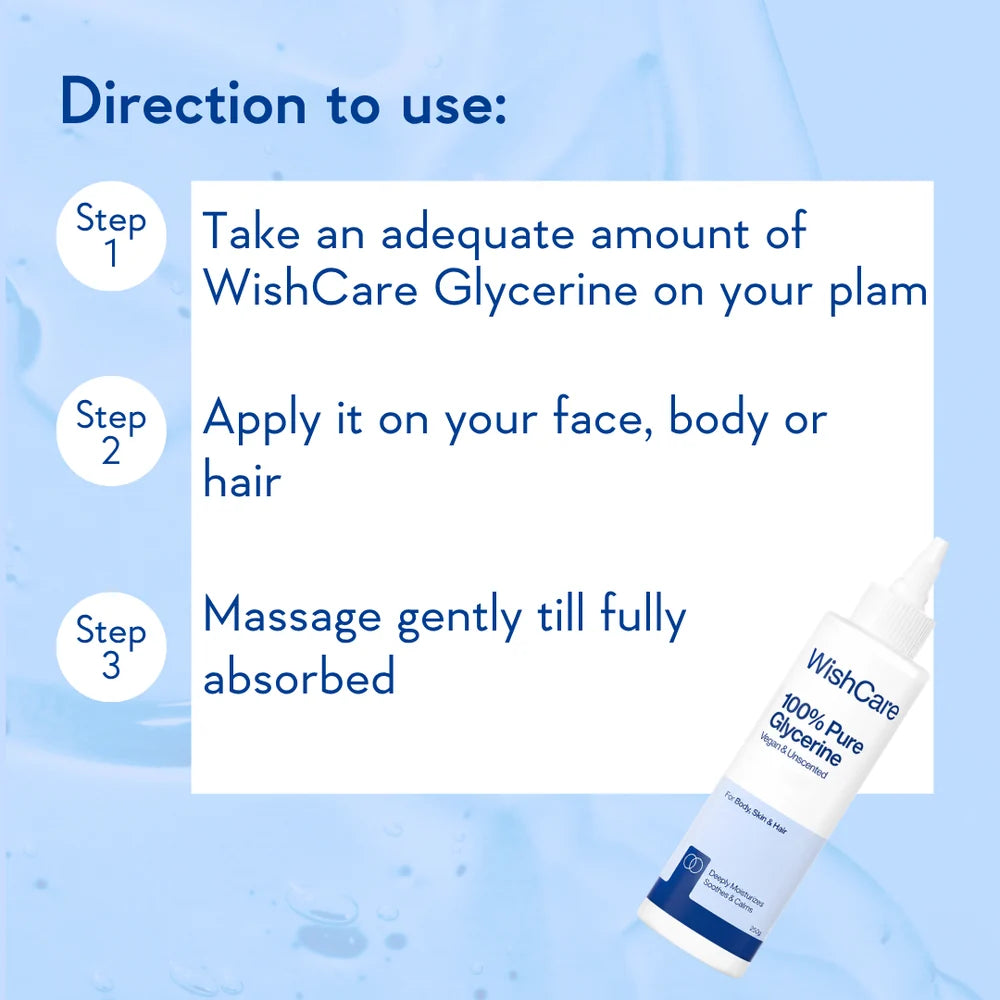 WishCare Pure & Unscented Vegetable Glycerine - 250 gms