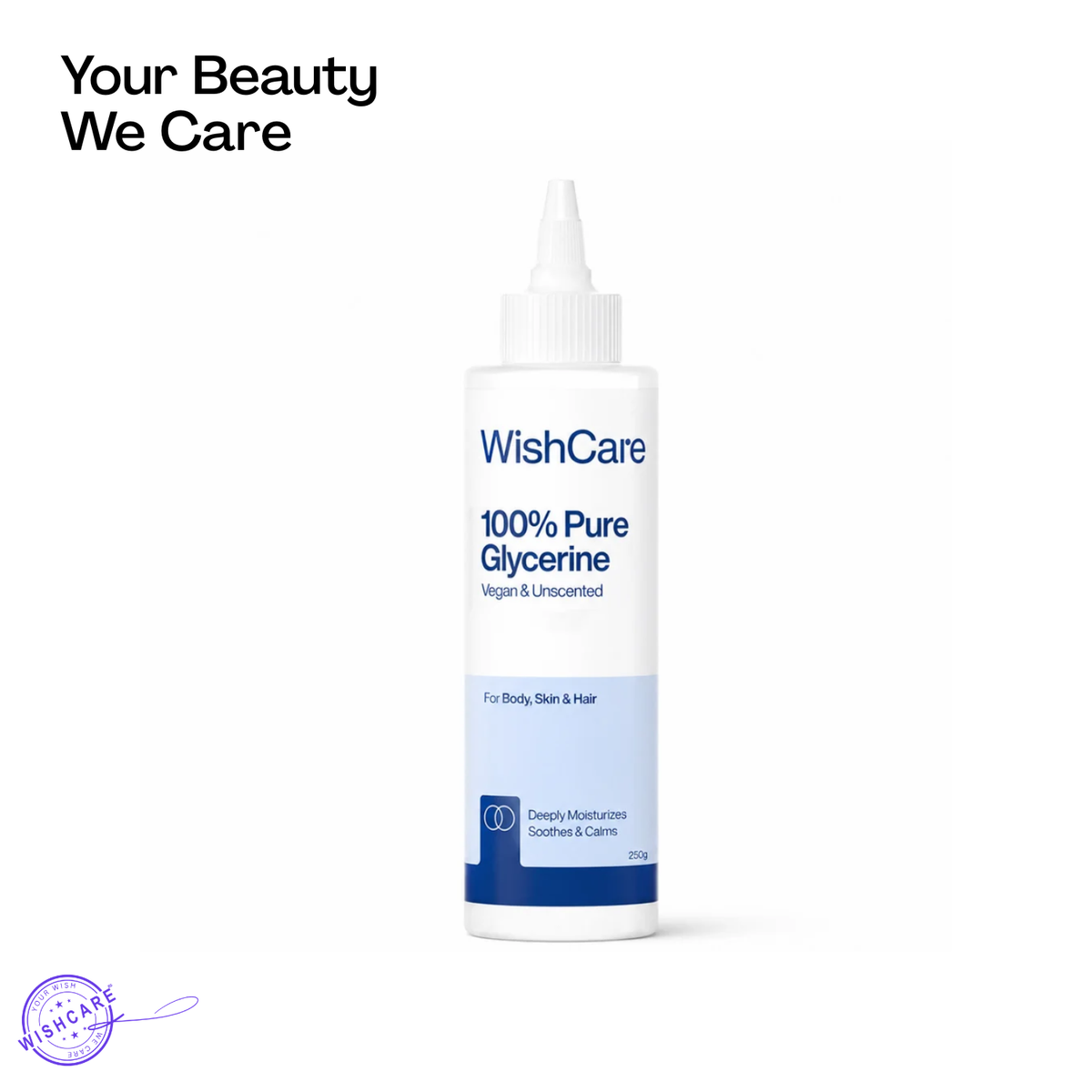 WishCare Pure & Unscented Vegetable Glycerine - 250 gms