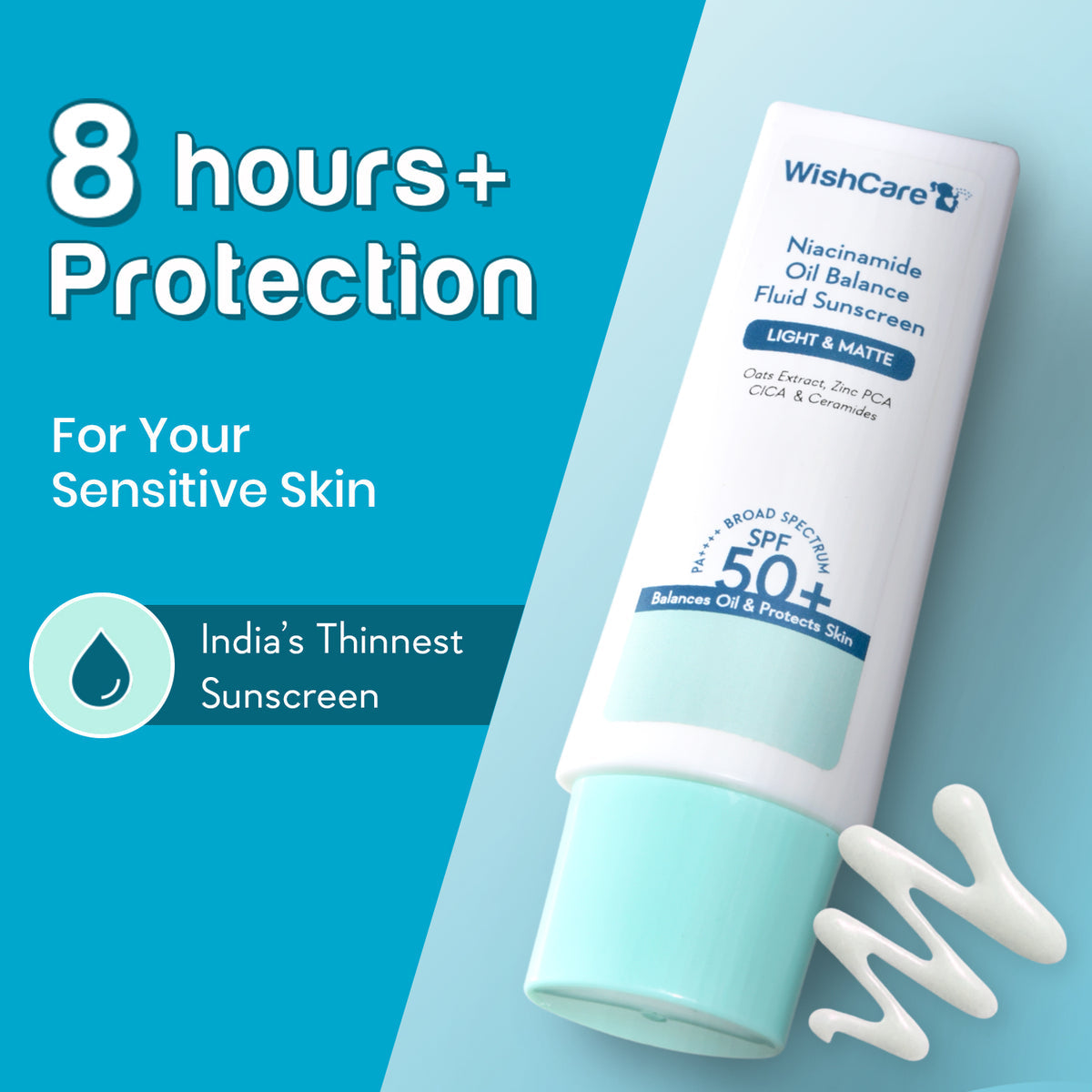 WishCare Niacinamide Oil Balance Fluid Sunscreen | SPF50 PA++++
