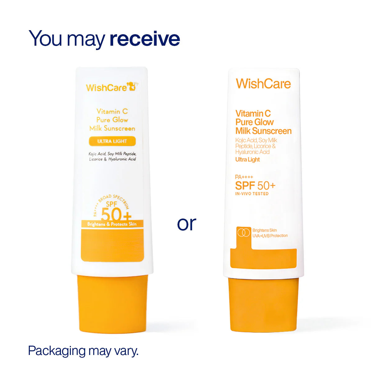 WishCare Vitamin C Pure Glow Milk Sunscreen | SPF 50 PA++++