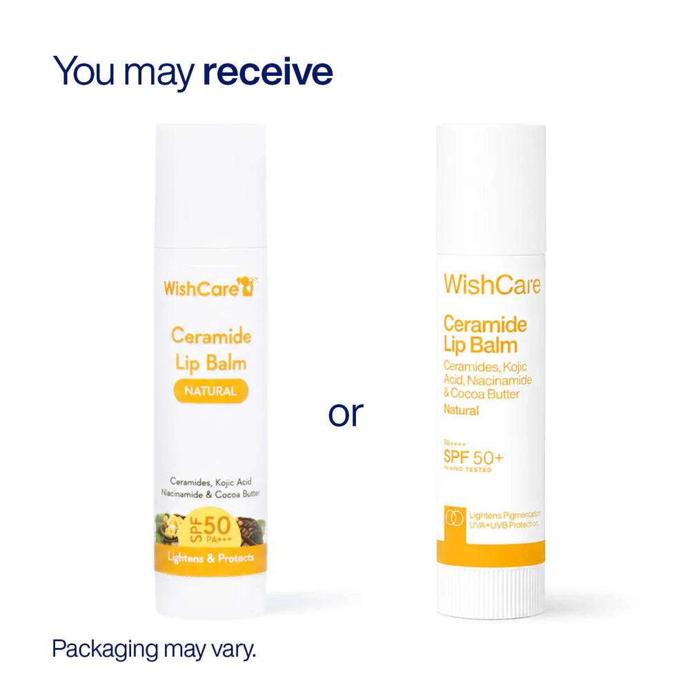 WishCare Ceramide Lip Balm with SPF 50 PA+++ (Natural)