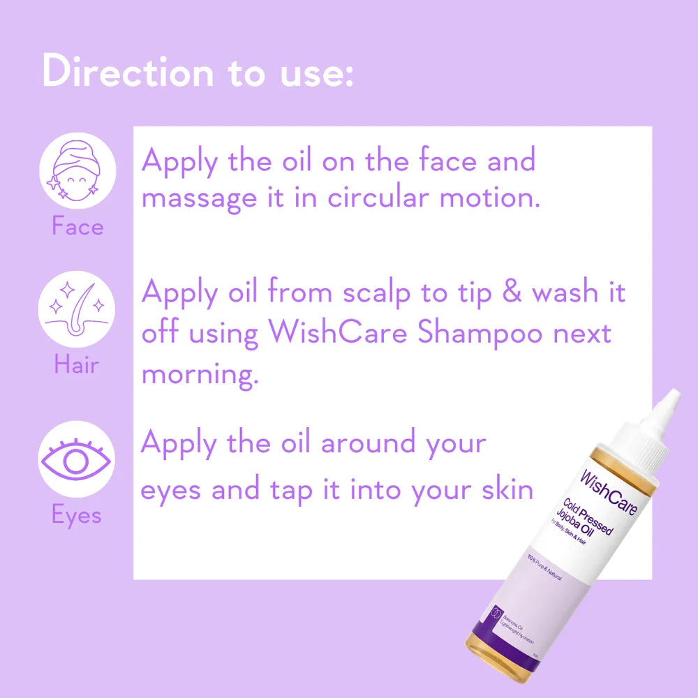 WishCare Cold Pressed Jojoba Oil - 100ml