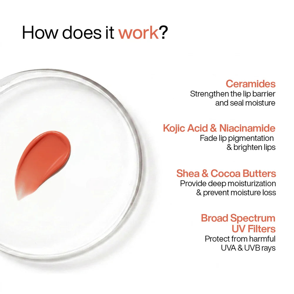 WishCare Ceramide Lip Balm with SPF 50 PA++++ (Coral Peach)