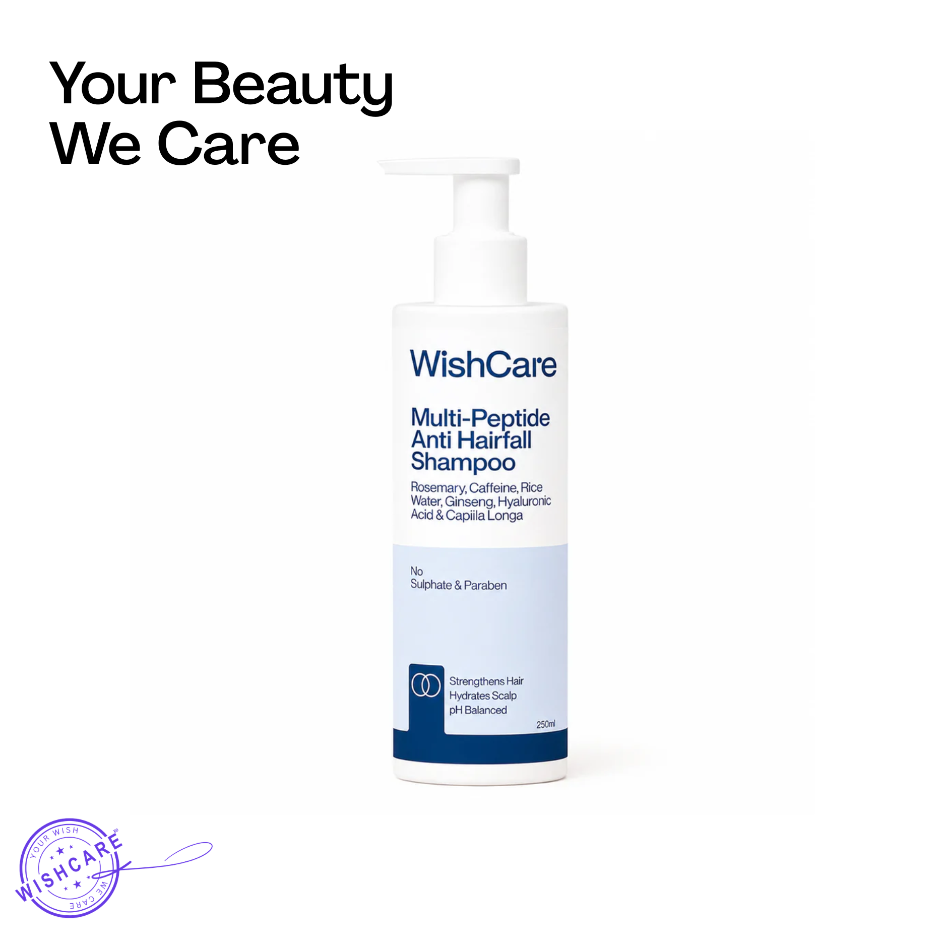 WishCare Multi-Peptide Anti Hairfall Shampoo