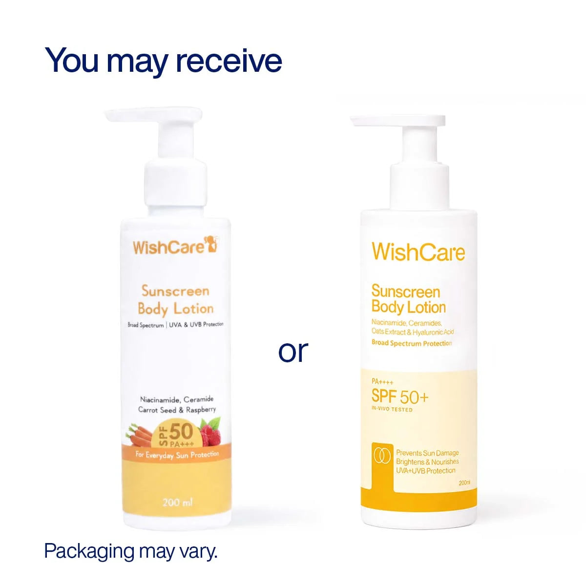 WishCare SPF 50 Sunscreen Body Lotion PA+++