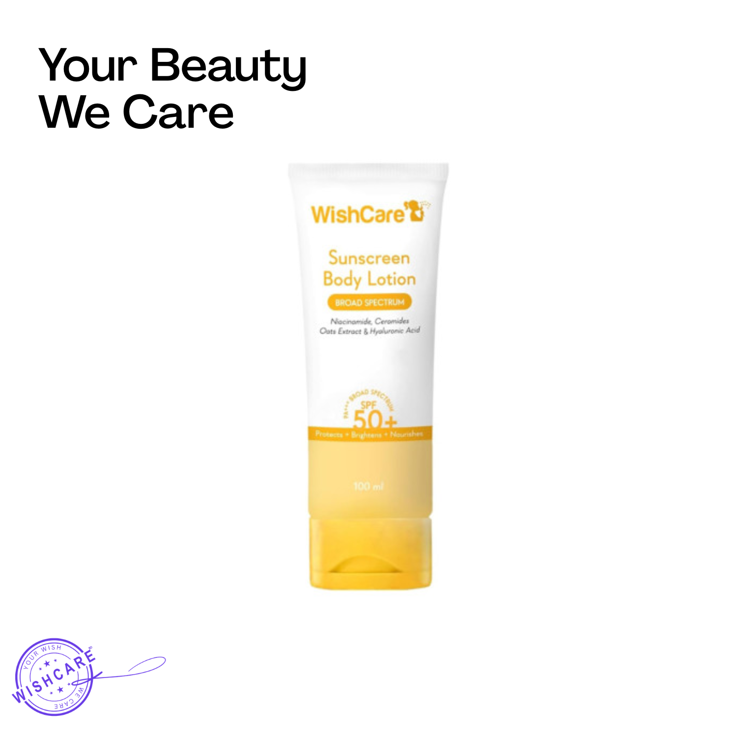WishCare SPF 50 Sunscreen Body Lotion PA+++